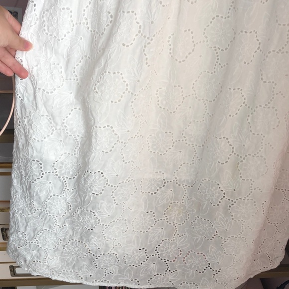 H&M Midi Dress with Eyelet Embroidery Tie Shoulder - Picture 4 of 6